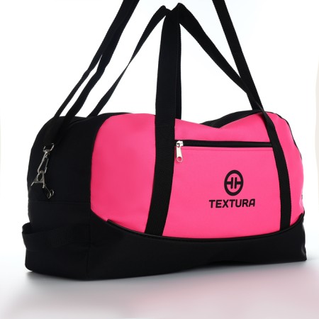 Women's sports bag, textura, average size, black/pink color-7