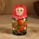 Matryoshka 5-doll "festive red" with God's cow, 10-11 cm
