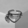 Ring "Smile" chains, color black silver, dimensionless