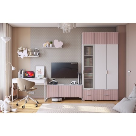Shelf hinged butterfly white tree/pink powder (enamel)-6
