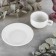 Tea steam porcelain Wilmax Stella, 2 items: a cup 220 ml, a saucer d = 15 cm, white color