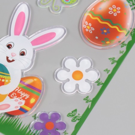 Silicon sticker on glass "Easter rabbit" 19.5x19.5 cm 7882176-2