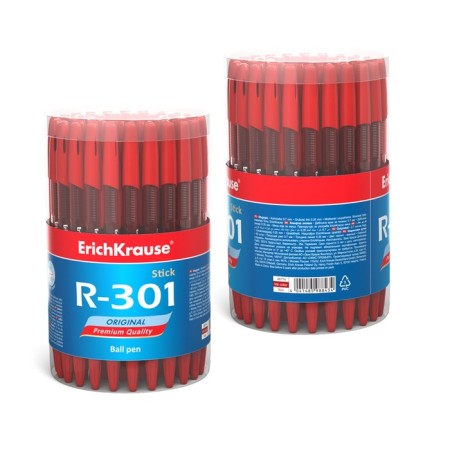 Ballic handle, Erichkrause, R-301 Original Stick, node 0.7 mm, tube, red-2