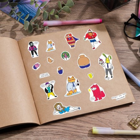 Stickerbook "Papin Tramp Mamin Simottyaga", 8 sheets, 14 x 21 cm-2