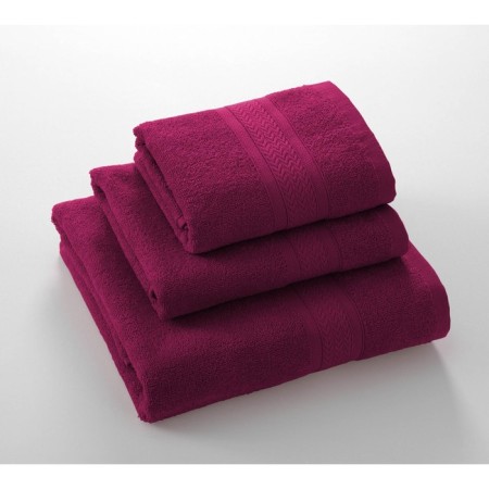 Tainted towel "Morning", 400 g, size 40x70 cm, burgundy color-1