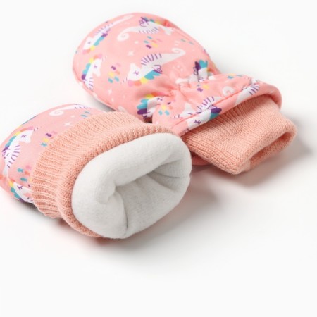 Winter mittens Minaku, peach color, 15cm-4