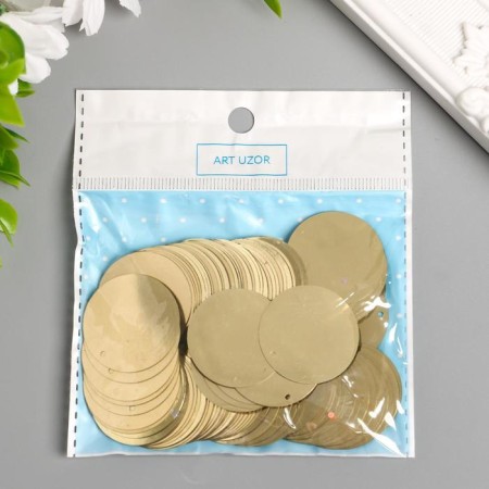 Sequins "circle" gold set 30 g d = 3 cm-2