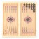 Backgammon "lion and tiger", wooden board 60 x 60 cm, with a field for playing checkers