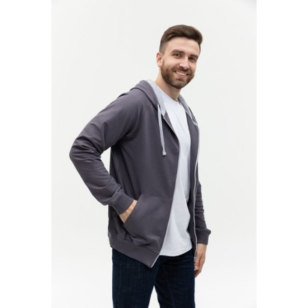 Male sweatshirt, size 46, dark gray color-5