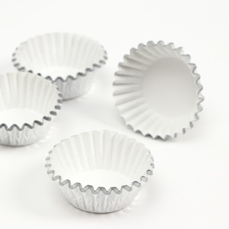Baking shape round, 3.5 x 2 cm silver-1