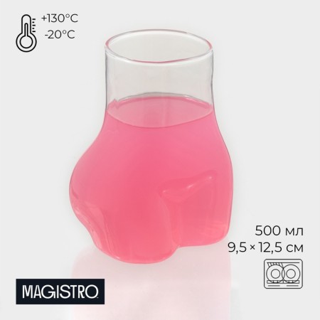 Magistro cocktail glass “Forma. Eve ", 500 ml, 9.5 × 12.5 cm, glass, transparent