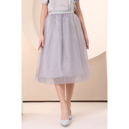 Female skirt, size 46, gray color-9