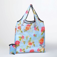 Folding bag without lightning, with carbine, blue color