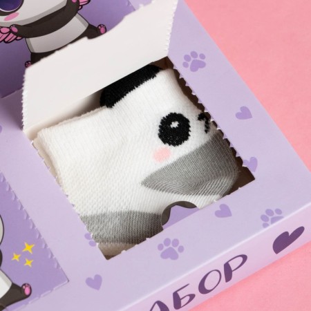 Gift set Advent KAFTAN "Panda": socks (river 14-16) and accessories-1