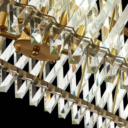 Suspension lamp ST LUCE. SL1170.303.12. Fabio. 12x40 W, E14, 100x35x29 cm, brass color-9