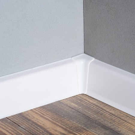 Floor skirting board 55mm "decoration", 001 white 2.2m-2