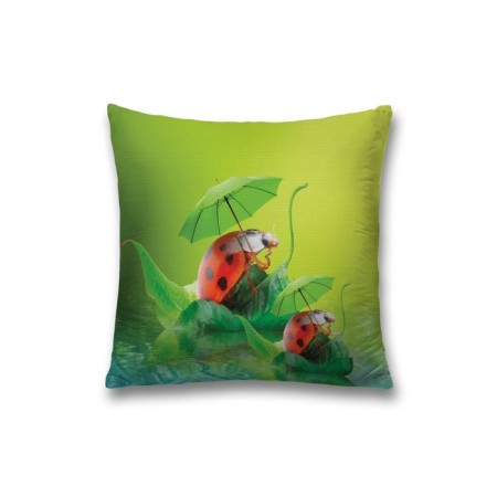 Decorative pillowcase "Funny ladybugs", on a zipper, size 45x45 cm