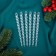 Christmas tree icicles "icicle luxury" (set 6 pcs) twisted, 13.5 cm