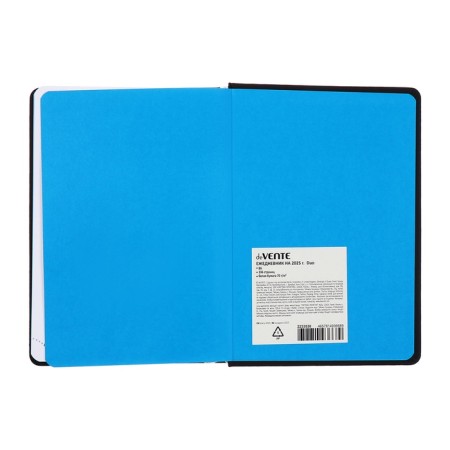 Dated diary 2025, Devente. Flag, B5 168 sheets, Devente. Duo, a hard cover to leatherette with foam rubber, silkography, perforation, liesse, block 70 g/m2-12
