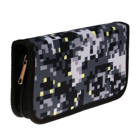 Penal 1 section 110 x 205 x 30 mm, textile, Erich Krause, Pixelgame, Black/Gray 57515-2