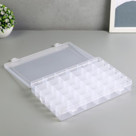 Casket Plastic for trifles "rectangular" 36 departments 4.3x27.5x17.8 cm-1