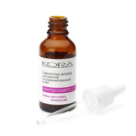 Kora serum-fluid, for oily and combined skin, 30 ml-5