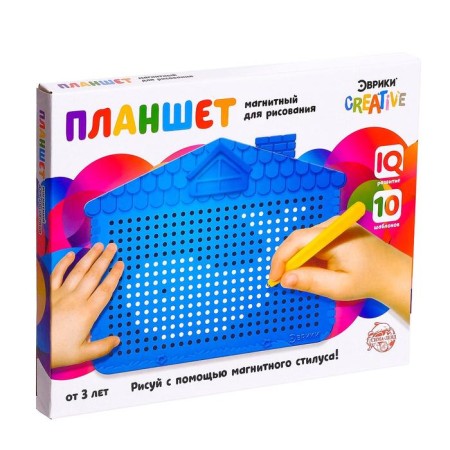 The training tablet "Magnetic drawing", the color is blue, 375 holes-6