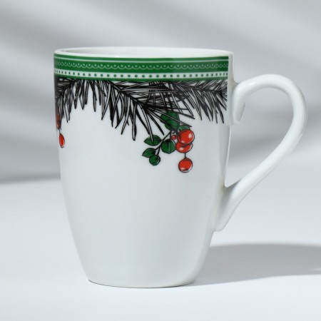 Ceramic "New Year's mood", 350 ml, white color-3