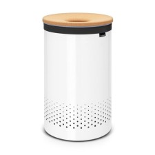 Бак для белья Brabantia, с пробковой крышкой, цвет белый, 60 л