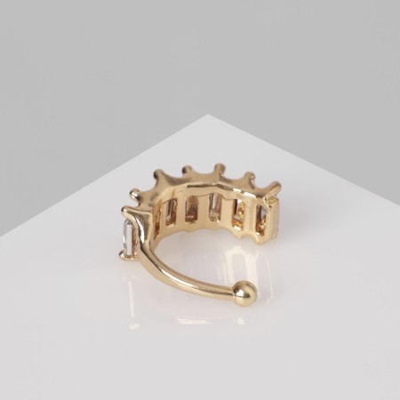 Earring "Kaff" Sparks, white color in gold-2