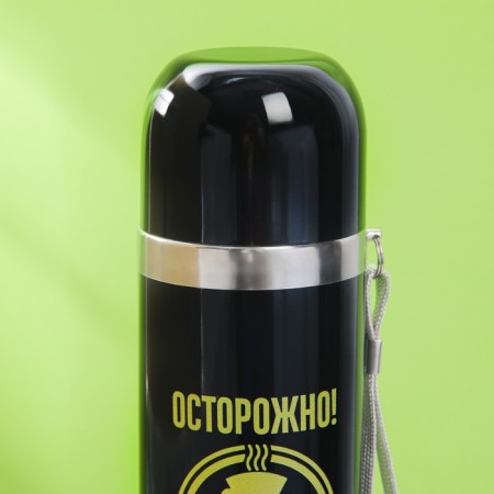 Thermos "Caution", 500 ml, heat conservation 4-8 hours-3