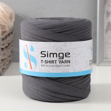 Knitted yarn secondary 90% cotton, 10% p/e, 100m/450 ± 50 g (light graphite) mix-1