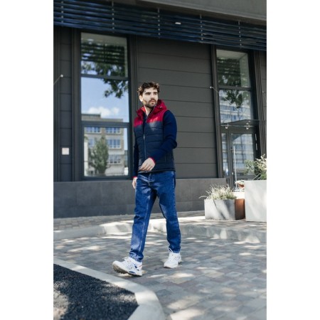 Male ise vest, size 46, blue color, burgundy-12