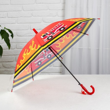 Umbrella children's semi -automatic "fire machine", r = 40cm, orange color