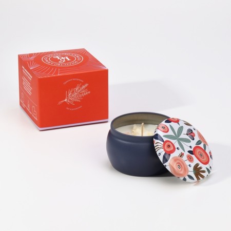 Aromatic candle made of soy wax with dry flowing "Garnish" 4.5x6 cm, 80 g-4
