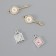 Decor for creativity metal, rhinestones "Key and lock lock" set 2 pcs 2.2x1.2 cm