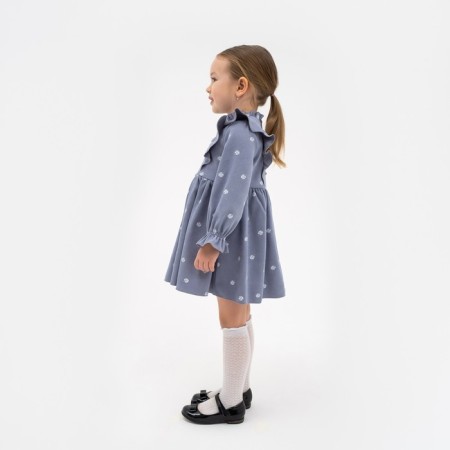 Baby dress KAFTAN "Leaflets", p. 30 (98-104), blue-1