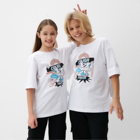 T -shirt Children's Minaku, white color, height 110 cm