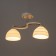 Rina chandelier 2he27 40W white-gold 40x28 cm
