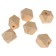 Beads wooden polyhedrons 10x10 mm (set 6 pcs) without coating