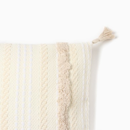 Pillowcase decorative Ethel Boho Line 45x45 cm, beige color, cotton-1