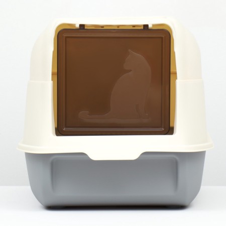 The toilet is closed with a folding top of 36 x 51 x 34 cm, gray-6
