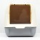 The toilet is closed with a folding top of 36 x 51 x 34 cm, gray