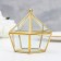 Casket for the rings "Small house", 12x12x12 cm, glass