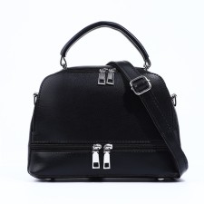 Bag Cross-Bodi with a zipper, black color