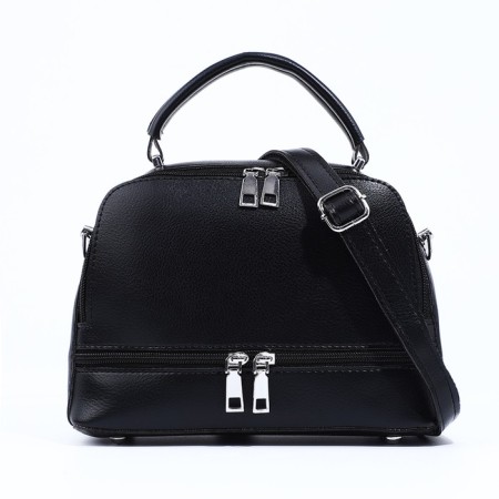 Bag Cross-Bodi with a zipper, black color