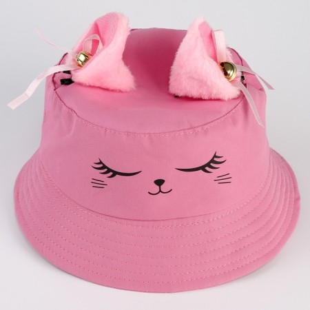 Panama Panam for a girl "cat", +ears-pinks, pink color, rn 54-4