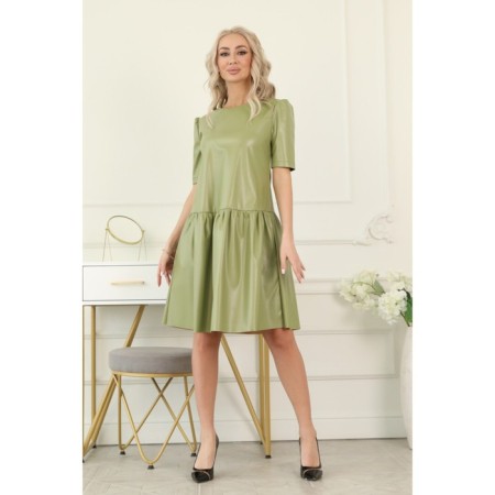 Female dress, size 50, green color-10
