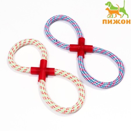 Training cable toy "Eight", up to 135 g, 30 cm, mix of flowers