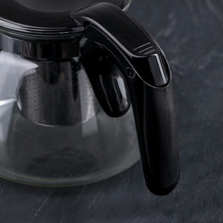 Glass teapot "Julian", 700 ml, with metal sieve, color mix-7